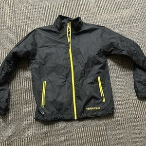 Stormtech Men’s performance black and yellow zip up windbreaker jacket size M